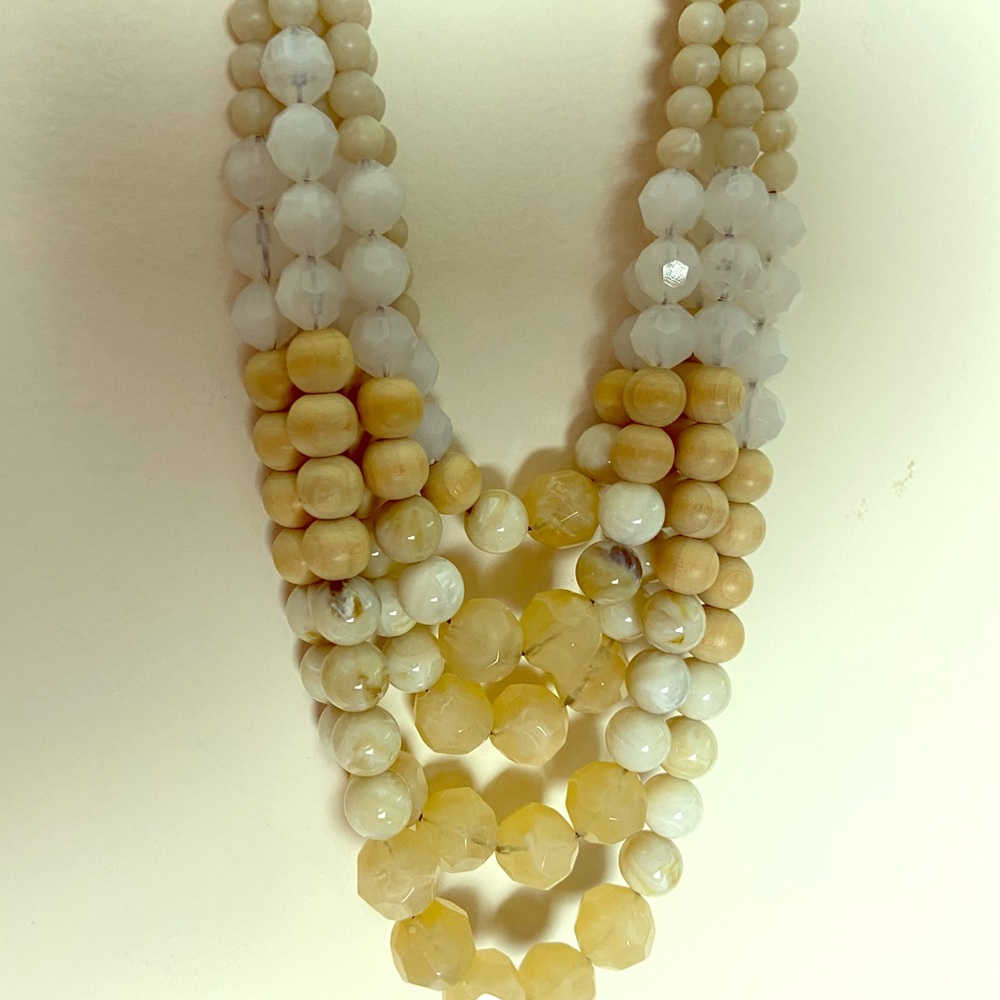 Chico’s neutral necklace beaded